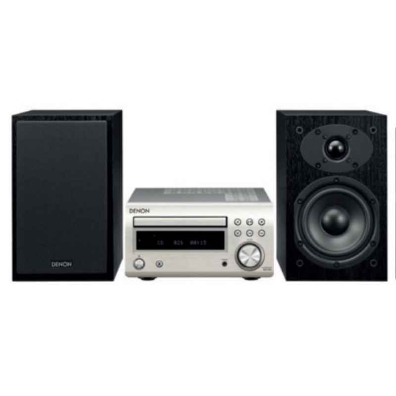 CADENA DENON D-M41 BLUETOOTH 30W NEGRO, PLATA Y MARRÓN