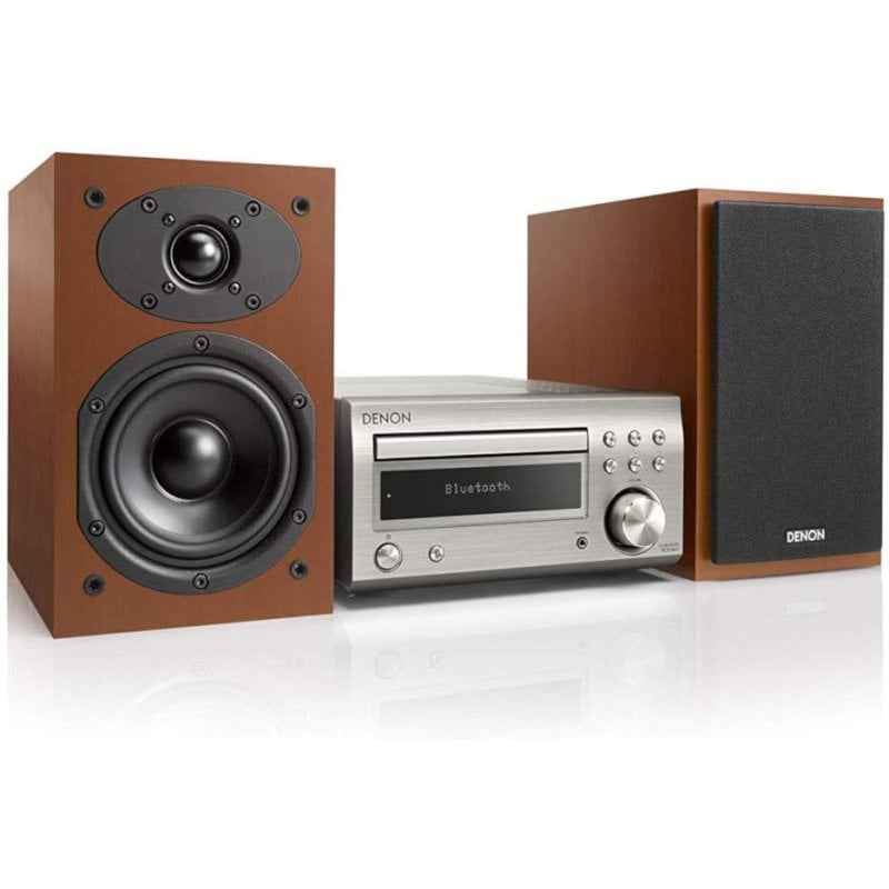 CADENA DENON D-M41 BLUETOOTH 30W NEGRO, PLATA Y MARRÓN