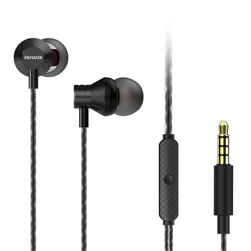 AURICULARES AIWA ESTM50BK CONEX 3,5 MICRO NEGRO, ROJO, PLATA Y BLANCO