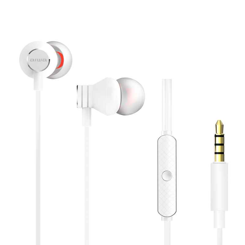 AURICULARES AIWA ESTM50BK CONEX 3,5 MICRO NEGRO, ROJO, PLATA Y BLANCO